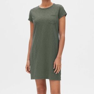 GAP Hunter Green Pocket T-Shirt Dress